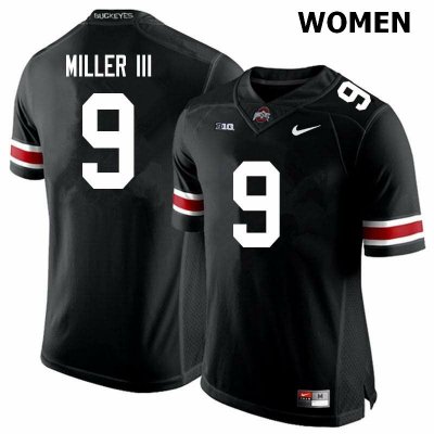 NCAA Ohio State Buckeyes Women's #9 Jack Miller III Black Nike Football College Jersey AAS5145UP